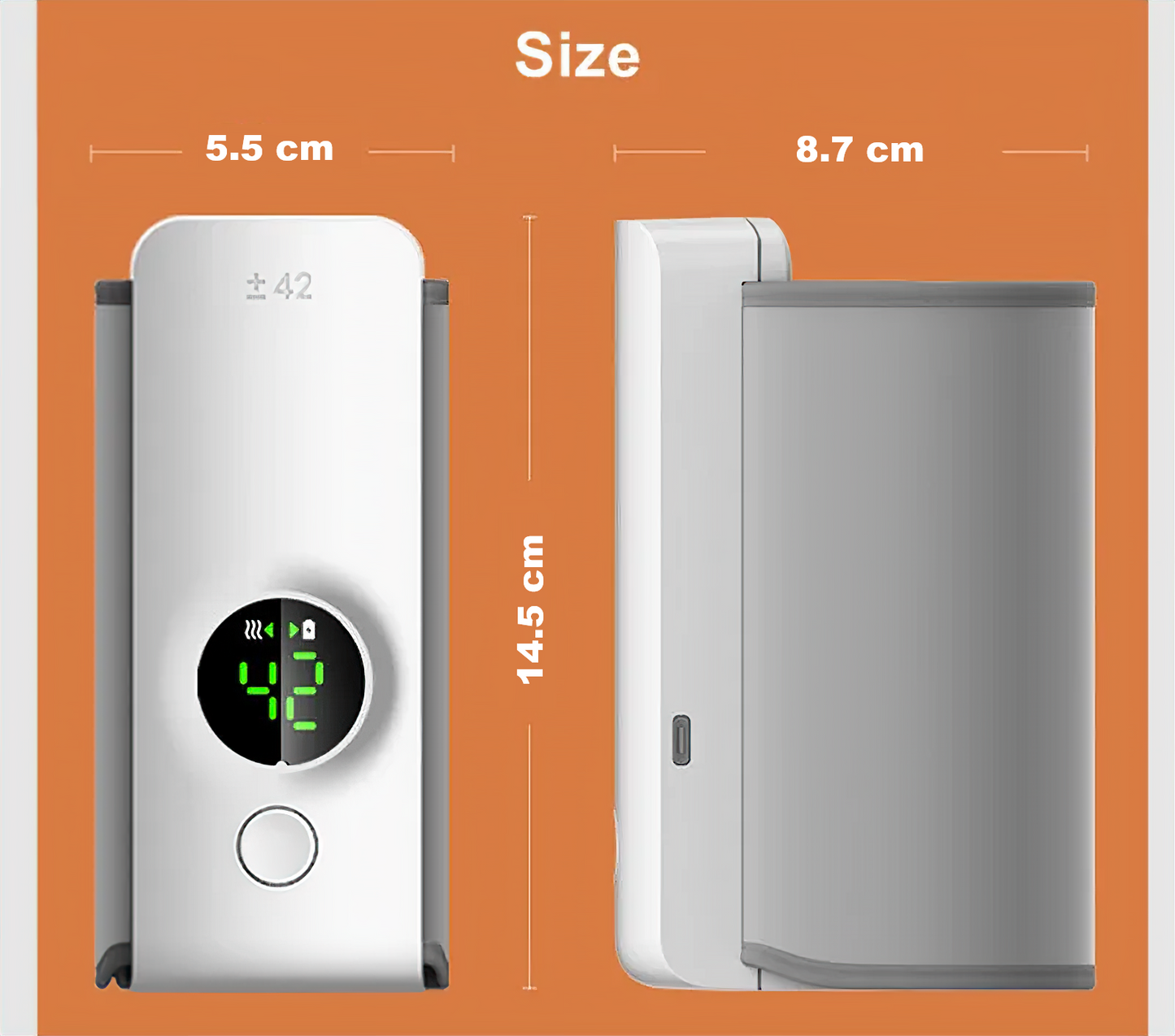 Portable Bottle Warmer | 6 Temperature Settings | Digital Display | USB Rechargeable | Travel 5