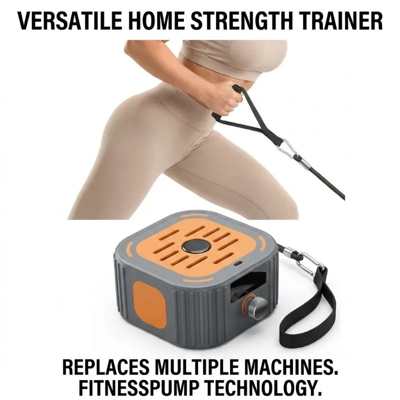 Portable Cable Machine & Rowing Trainer | Resistance Bands | Full Body Home Gym | Adjustable 3