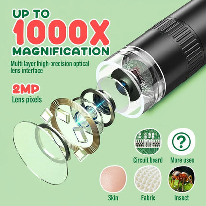 Portable Digital Microscope HD Display Camera for Science Learning 2