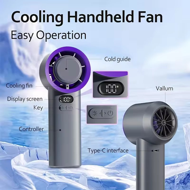 Portable Handheld Fan | USB Rechargeable | 3 Speed Settings | Up to 10-Hour Battery Life 5