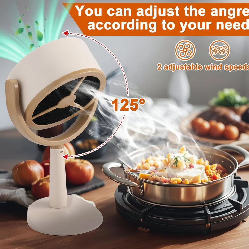 Portable Rechargeable Range Hood Kitchen Exhaust Fan Adjustable Airflow 2