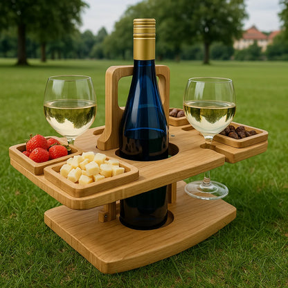 Portable Wooden Picnic Table – WineNest 4