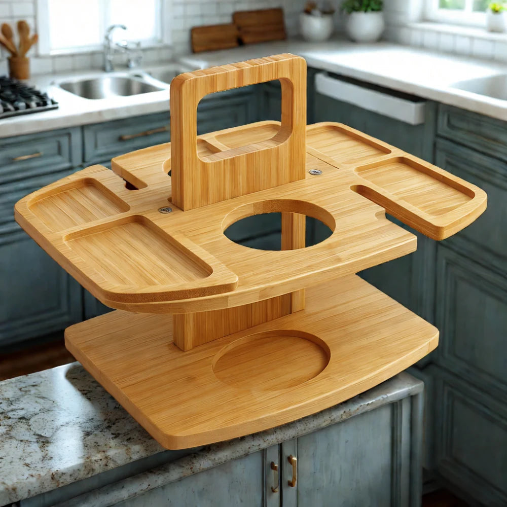 Portable Wooden Picnic Table – WineNest 5