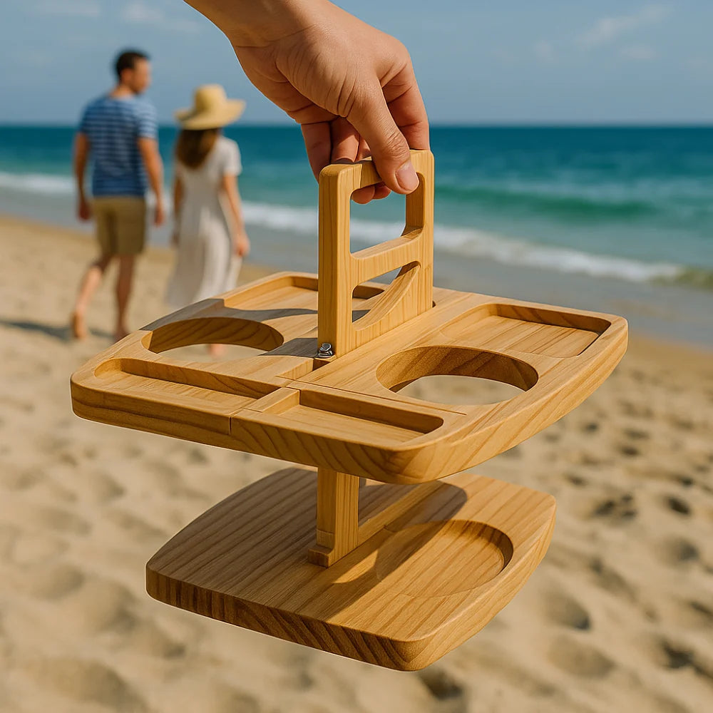 Portable Wooden Picnic Table – WineNest 7