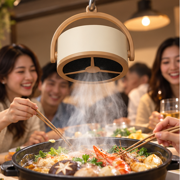 Royora Portable Range Hood Mini Kitchen Exhaust Fan with Adjustable Speeds