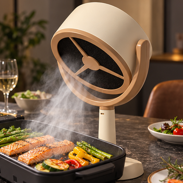 Royora Portable Range Hood Mini Kitchen Exhaust Fan with Adjustable Speeds