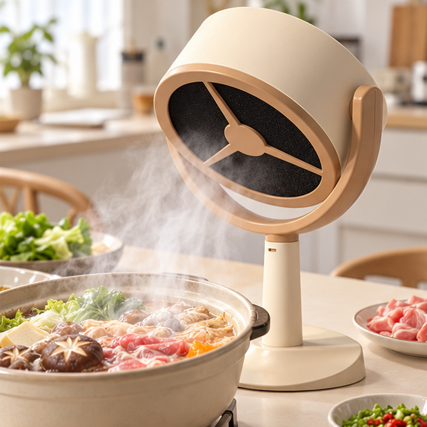Royora Portable Range Hood Mini Kitchen Exhaust Fan with Adjustable Speeds