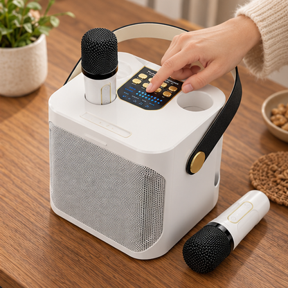 Royeva Portable Bluetooth Karaoke Speaker With 360 Surround Sound