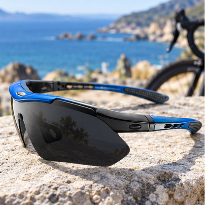 Royeva Polarized Cycling Sunglasses Interchangeable Sports Eyewear