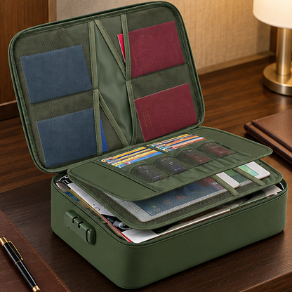 Royelle Fireproof Document Bag-Water Resistant Storage Pouch For Letter, Paper