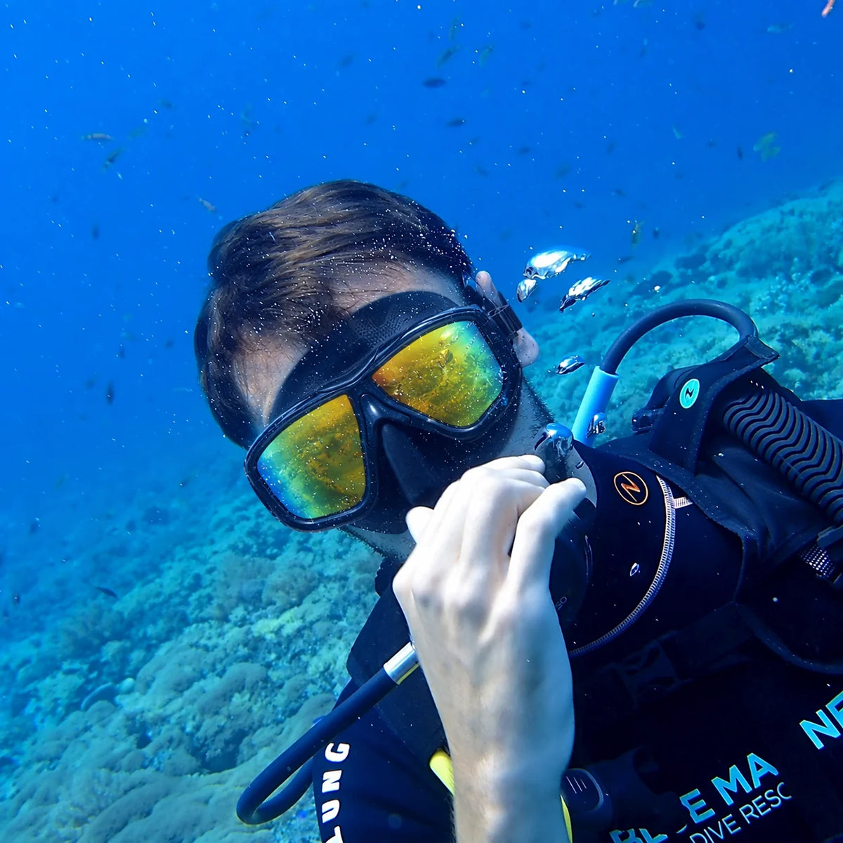 Professional Anti-Fog HD Diving Mask Large Frame Goggles for Snorkeling & Scuba Diving 2
