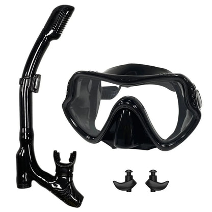 Professional Snorkel Mask Set Anti-Fog Diving Mask with Dry Top Snorkel 0