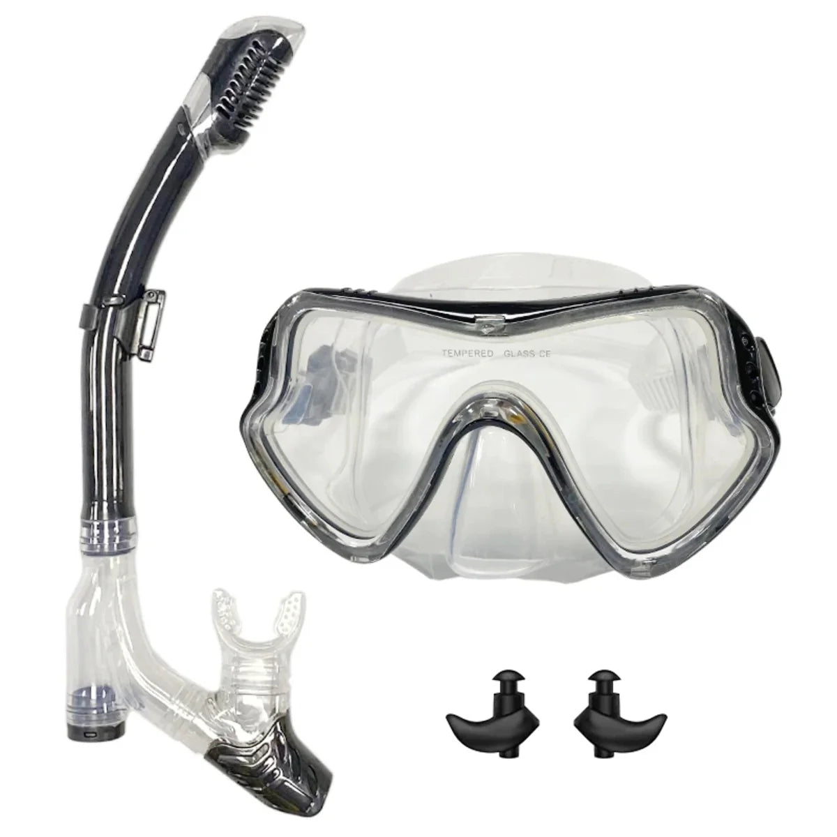 Professional Snorkel Mask Set Anti-Fog Diving Mask with Dry Top Snorkel 2