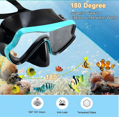 Professional Snorkel Mask Set Anti-Fog Diving Mask with Dry Top Snorkel 4