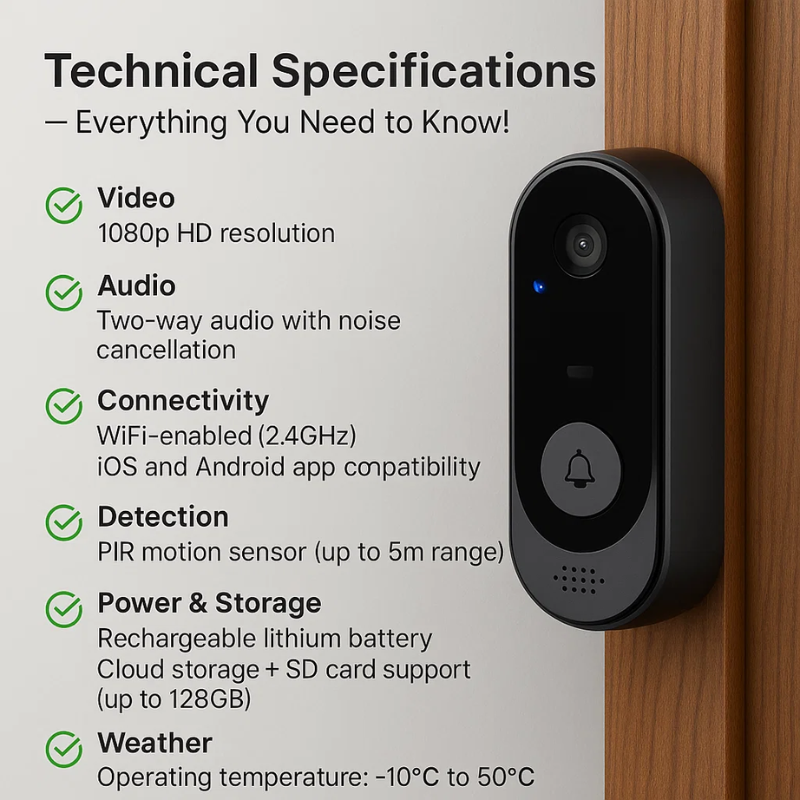PulseGuard Pro | Video Doorbell Camera | HD Two-Way Audio 3
