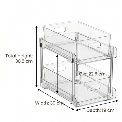 PureAura 2-Tier Clear Storage Organiser 4