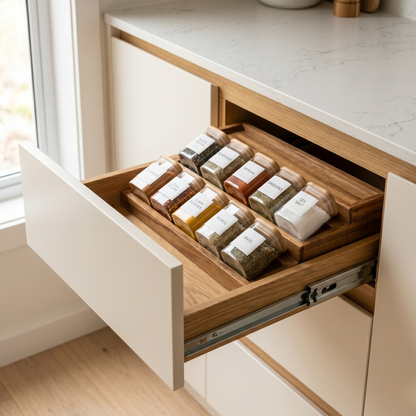 PureAura Acacia Spice Drawer Organiser Set 0