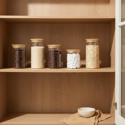 PureAura Airtight Glass Storage Jars (6-Piece Set) 0