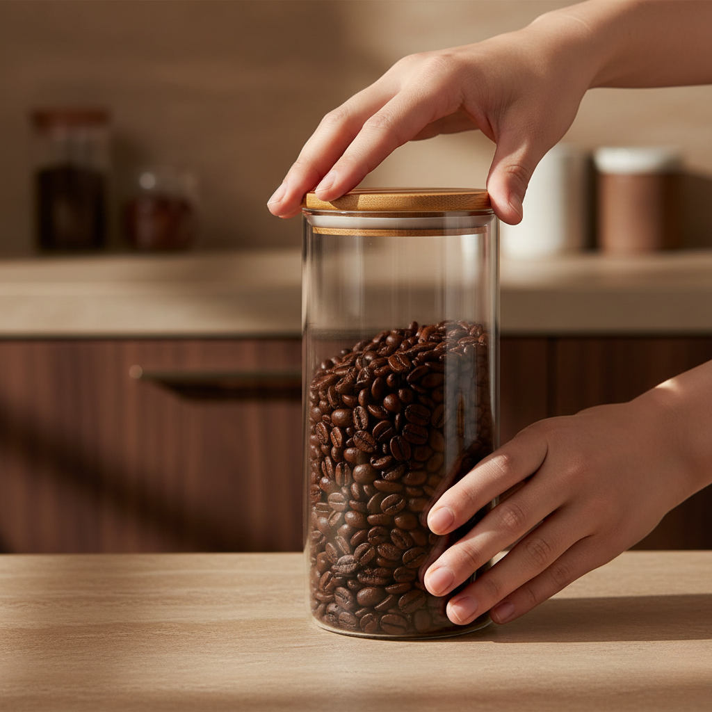 PureAura Airtight Glass Storage Jars (6-Piece Set) 3