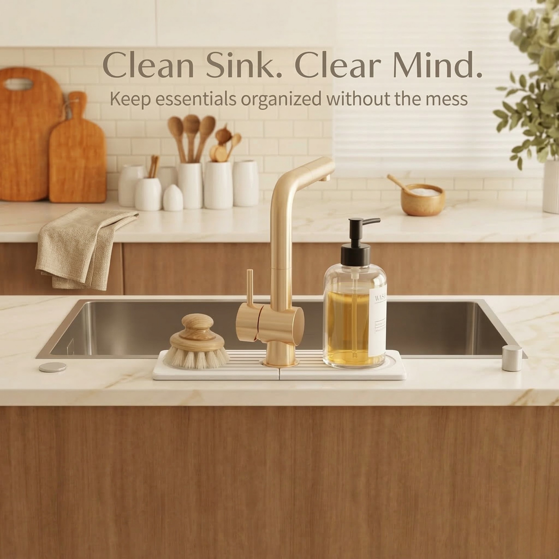 PureAura SinkFlow Stone Mat 2