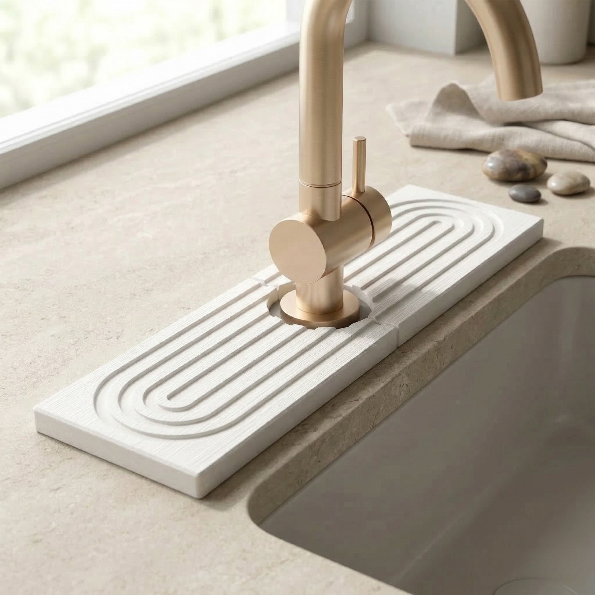 PureAura SinkFlow Stone Mat 6