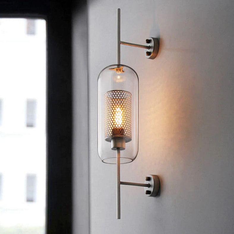 Rayvia Adriel - Modern Honeycomb Brass & Glass Wall Sconce 11