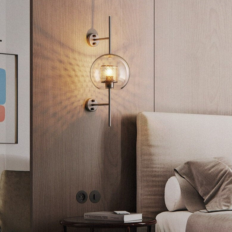 Rayvia Adriel - Modern Honeycomb Brass & Glass Wall Sconce 5
