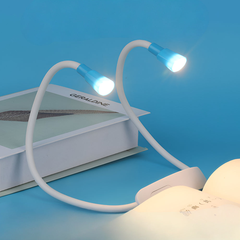 Rechargeable LED Neck Light with Adjustable Dual Heads for Hands-Free Reading 7