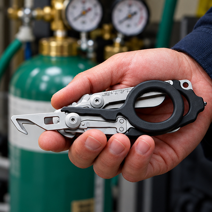 6-in-1 Folding Emergency Multi-Tool with Scissors and Seatbelt Cutter