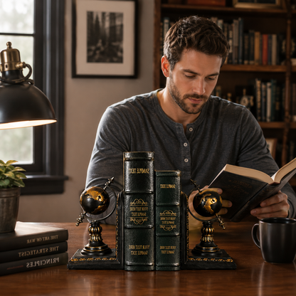Resin Desktop Bookends - Elegant Office & Home Organizer 2
