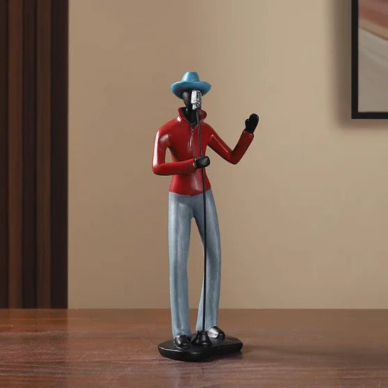 Retro Bookshelf Band Figurines - Cute Cartoon Home Decor Gifts 11
