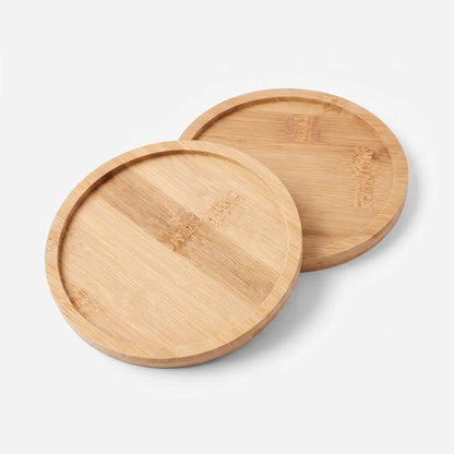 Round Natural Serving Platters - HostAura 0
