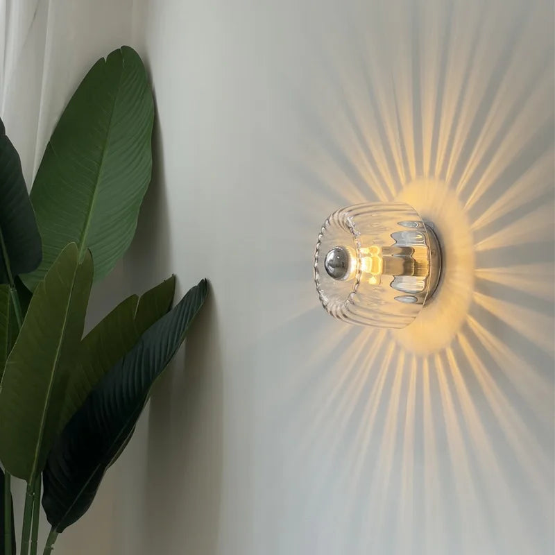 RoyaleGlow Bauhaus Glass Wall Sconce - Decorative Wall Light with Stunning Effects for Hallways & Living Rooms 4