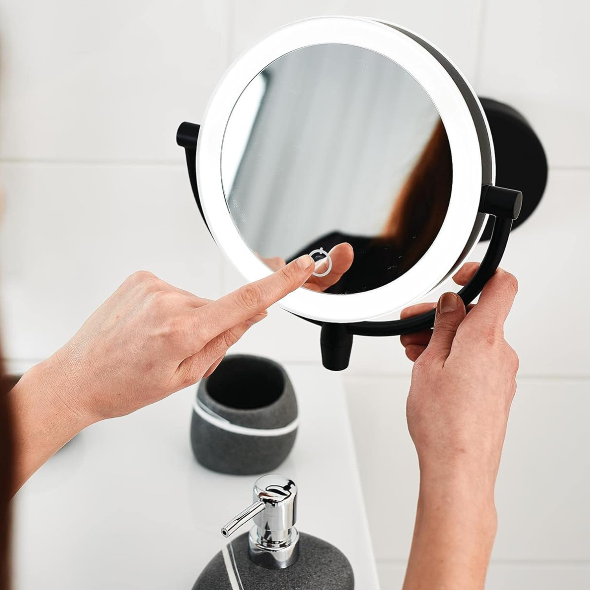 RoyaleGlow Lightup Make-Up Mirror - Touch Control with Dual Magnification 2