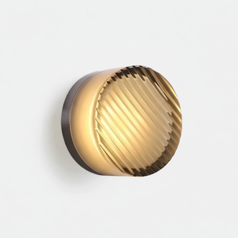RoyaleGlow Nordic Luxury Circular Wall Lamp - Modern Wall Light for Bedroom and Hallway 0