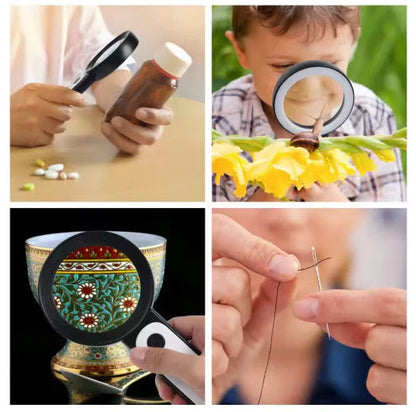Royaleva 30X Handheld Magnifying Glass for Clear Reading & Detail Viewing 3