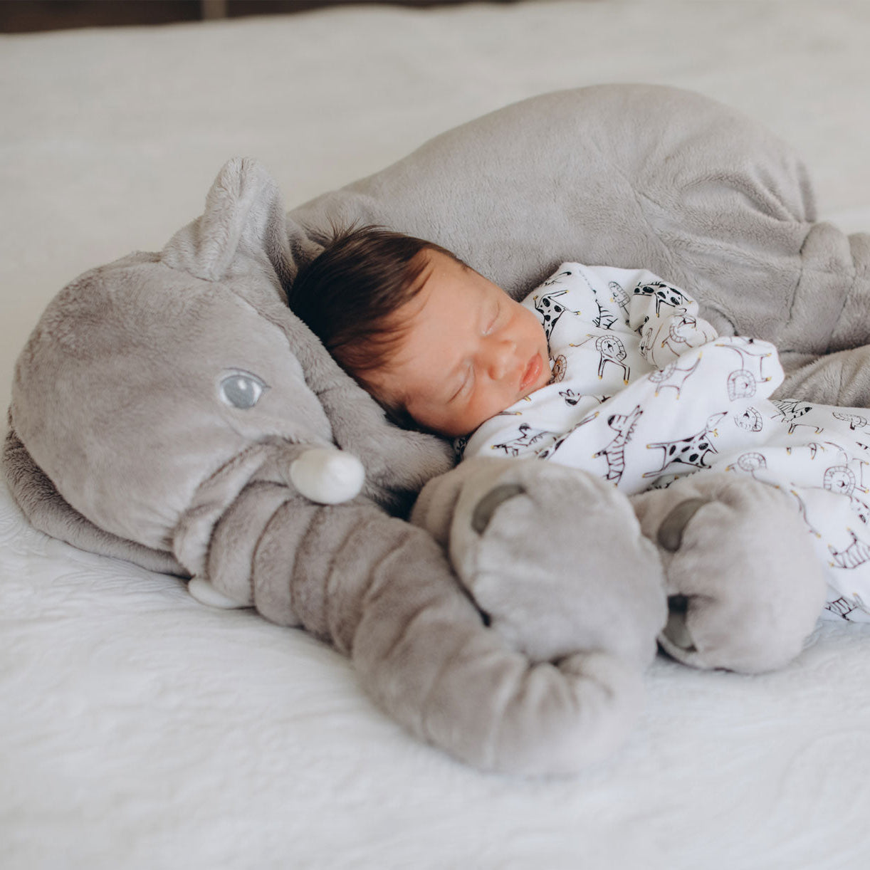 Royaleva Baby Elephant Cuddle Pillow – Soft Plush Companion, Ideal for Newborns & Kids 1