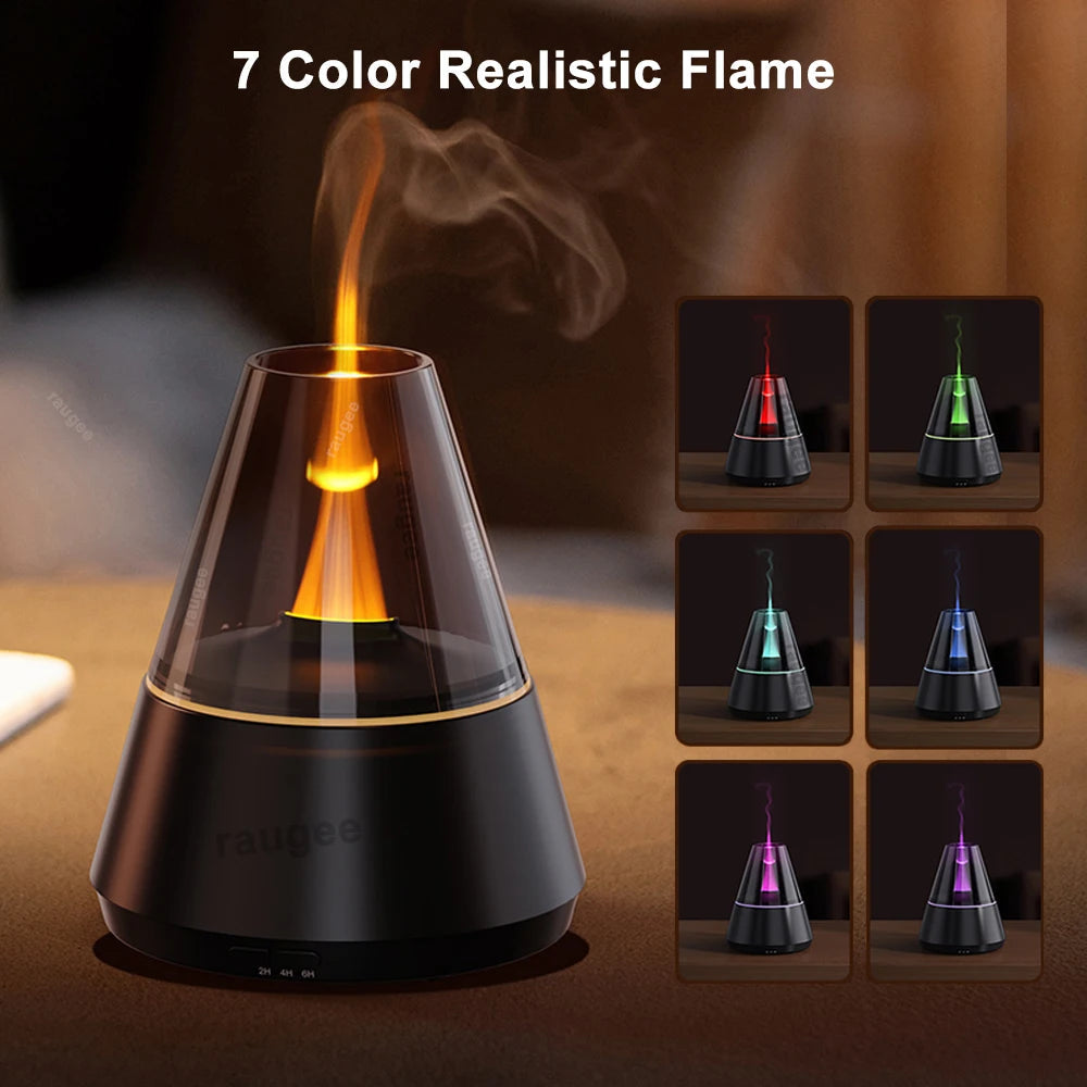 Royaleva Flame Humidifier for Bedroom with Essential Oil Diffuser and LED Light 5