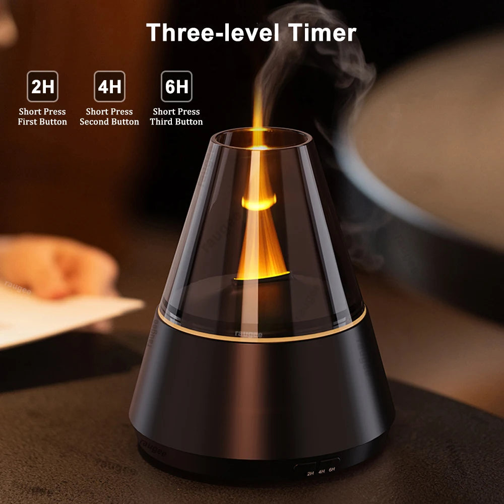 Royaleva Flame Humidifier for Bedroom with Essential Oil Diffuser and LED Light 7