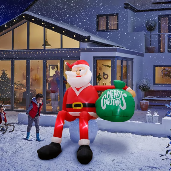 Royaleva Giant 8FT LED Climbing Santa Inflatable Premium Outdoor Christmas Decoration 1