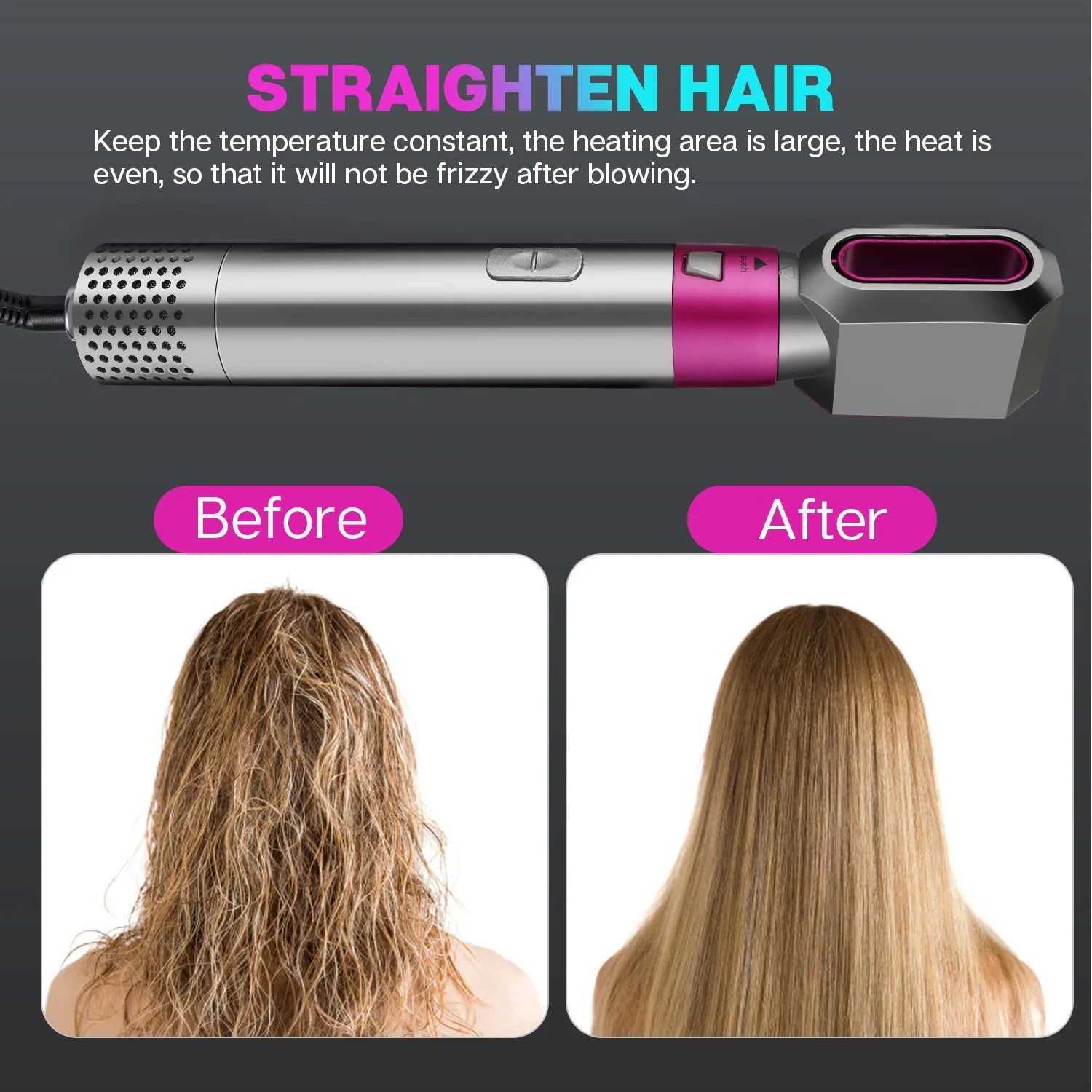 Royallure 5-in-1 Hair Dryer Styler with Ionic Technology and Adjustable Heat Levels 6