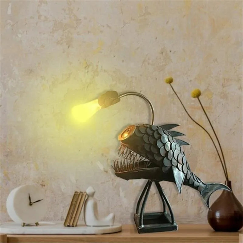 Royallure Angler Fish Lamp – USB Powered LED Night Light for Quirky Home Decor 5