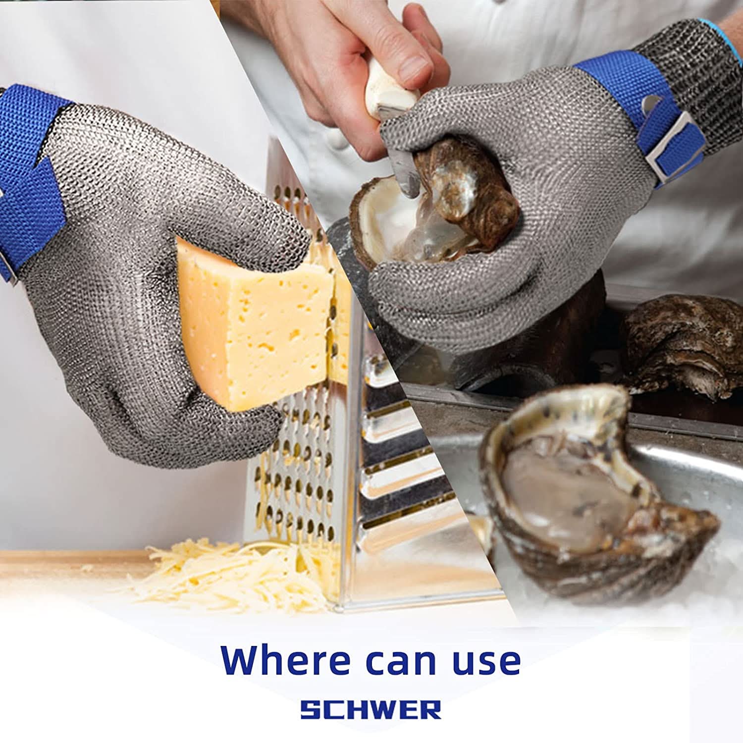 Royallure Cut Resistant Safety Gloves, Ergonomic Stainless Steel Work Gloves for Maximum Protection 4