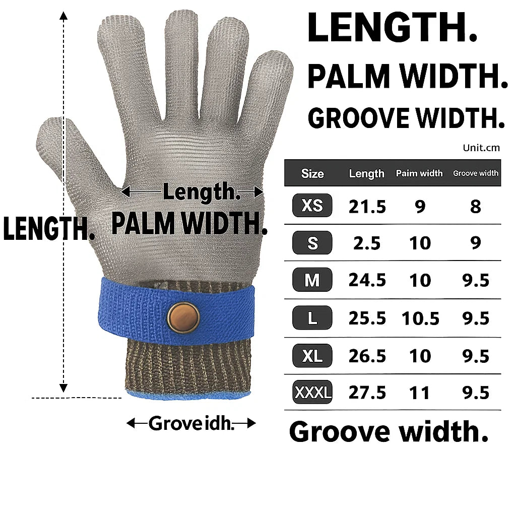 Royallure Cut Resistant Safety Gloves, Ergonomic Stainless Steel Work Gloves for Maximum Protection 8