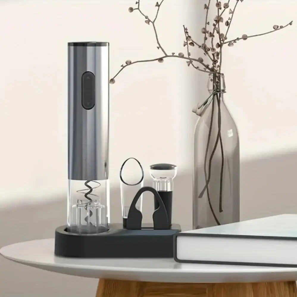 Royallure Electric Wine Opener Set with Rechargeable Battery, Vacuum Sealer & Pourer 3