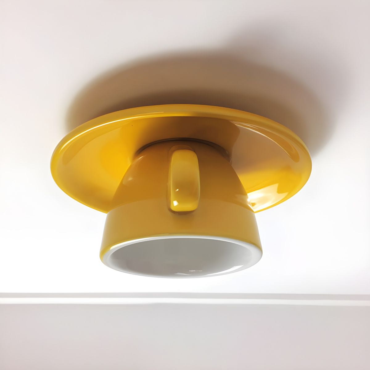 Royallure Flush Mount Ceiling Light Fixture - Coffee Cup Ceramic Design for Restaurant Cafe 0
