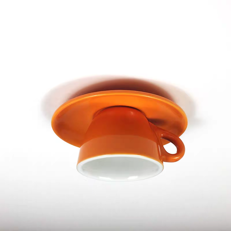 Royallure Flush Mount Ceiling Light Fixture - Coffee Cup Ceramic Design for Restaurant Cafe 14