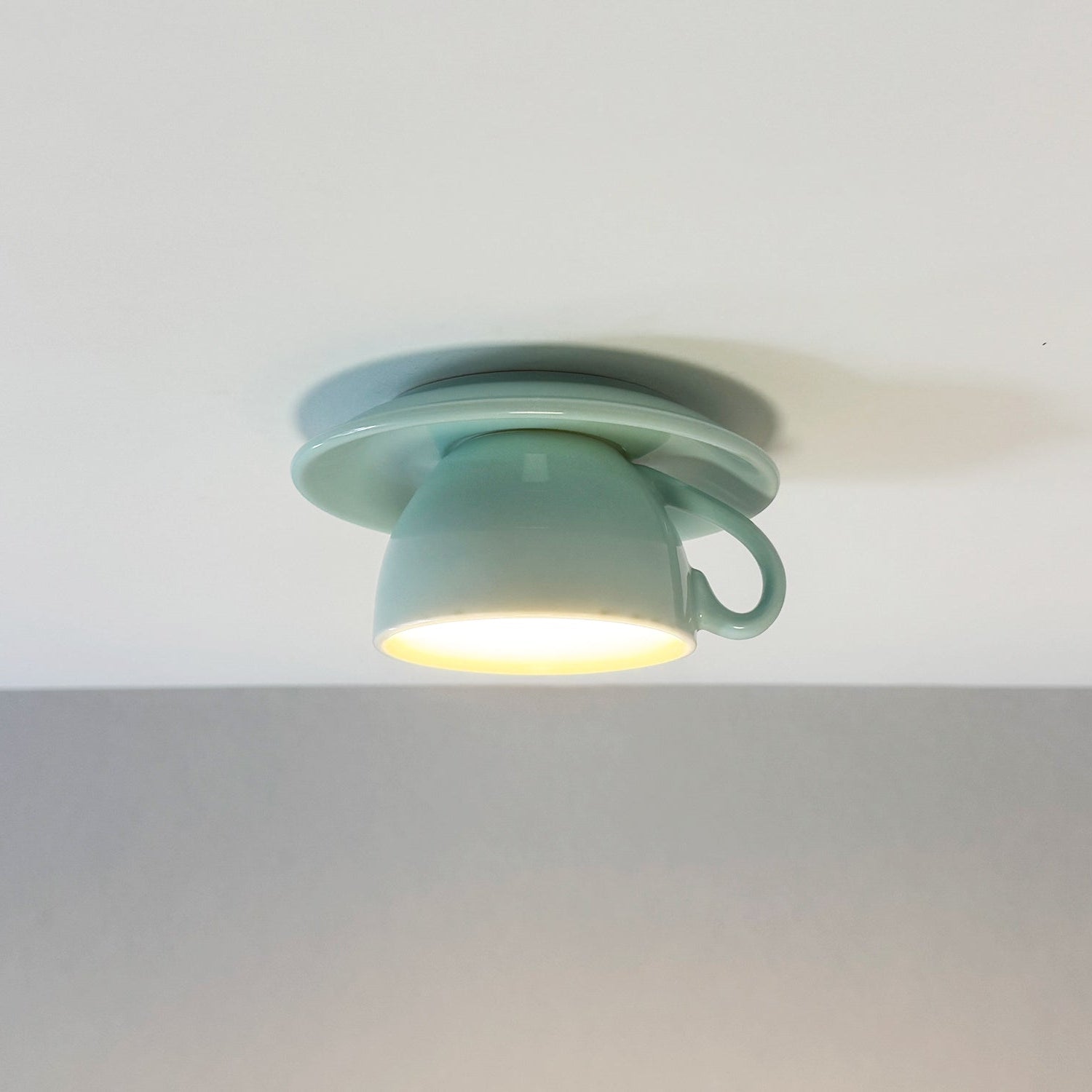 Royallure Flush Mount Ceiling Light Fixture - Coffee Cup Ceramic Design for Restaurant Cafe 2