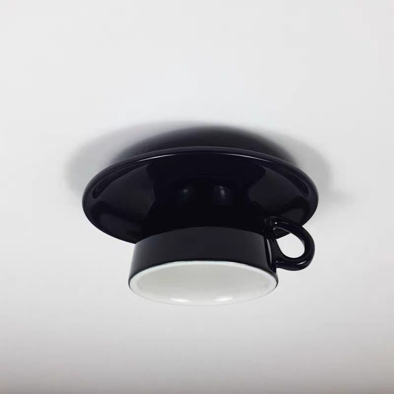 Royallure Flush Mount Ceiling Light Fixture - Coffee Cup Ceramic Design for Restaurant Cafe 9