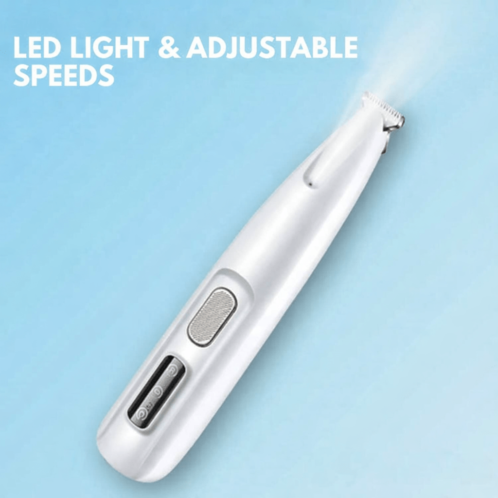 Royallure Gentle Quiet Pet Trimmer for Sensitive Areas with LED Light and Ceramic Blades 4
